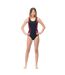 Maillot De Bain 1 Pièce Asma Femme Noir Framboise Vif Aquawave-1