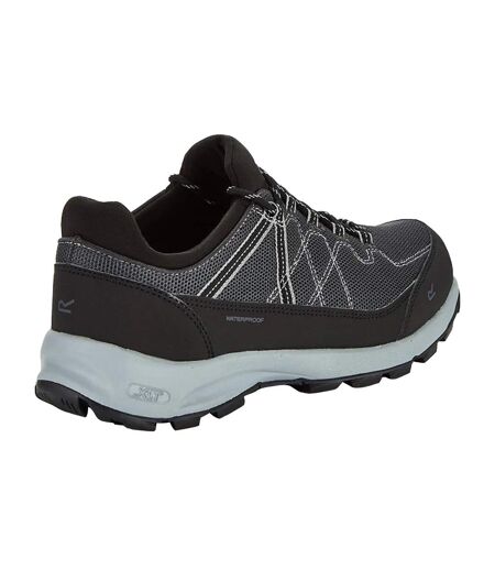 Mens Samaris Lite Walking Shoes Black Dark Steel Regatta