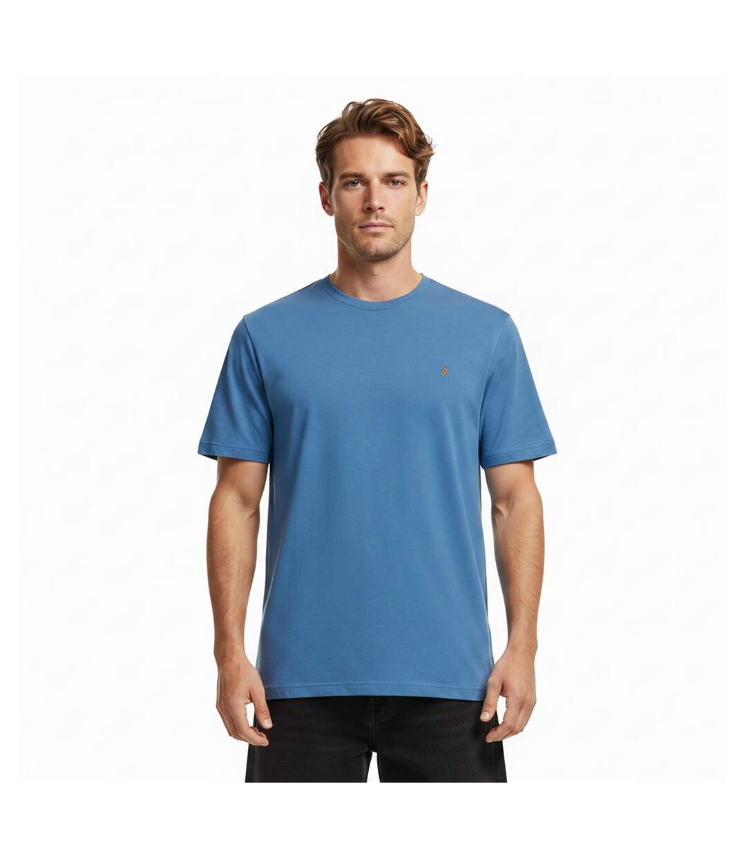 Mens Harrow Short-sleeved T-shirt Blue Farah-4