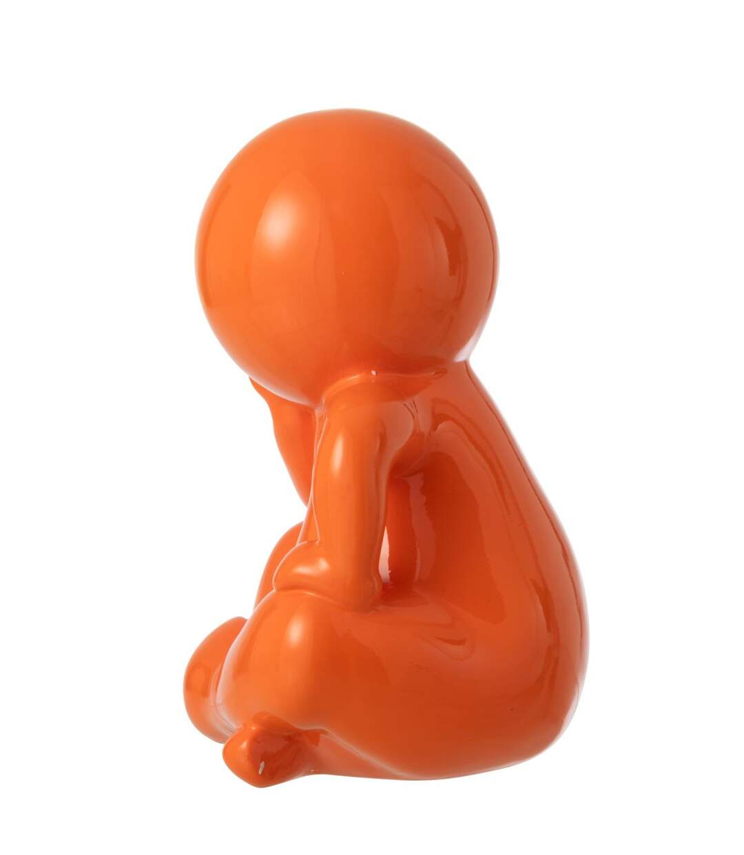 Statuette Déco Unie Marcel 35cm Orange Foncé-4