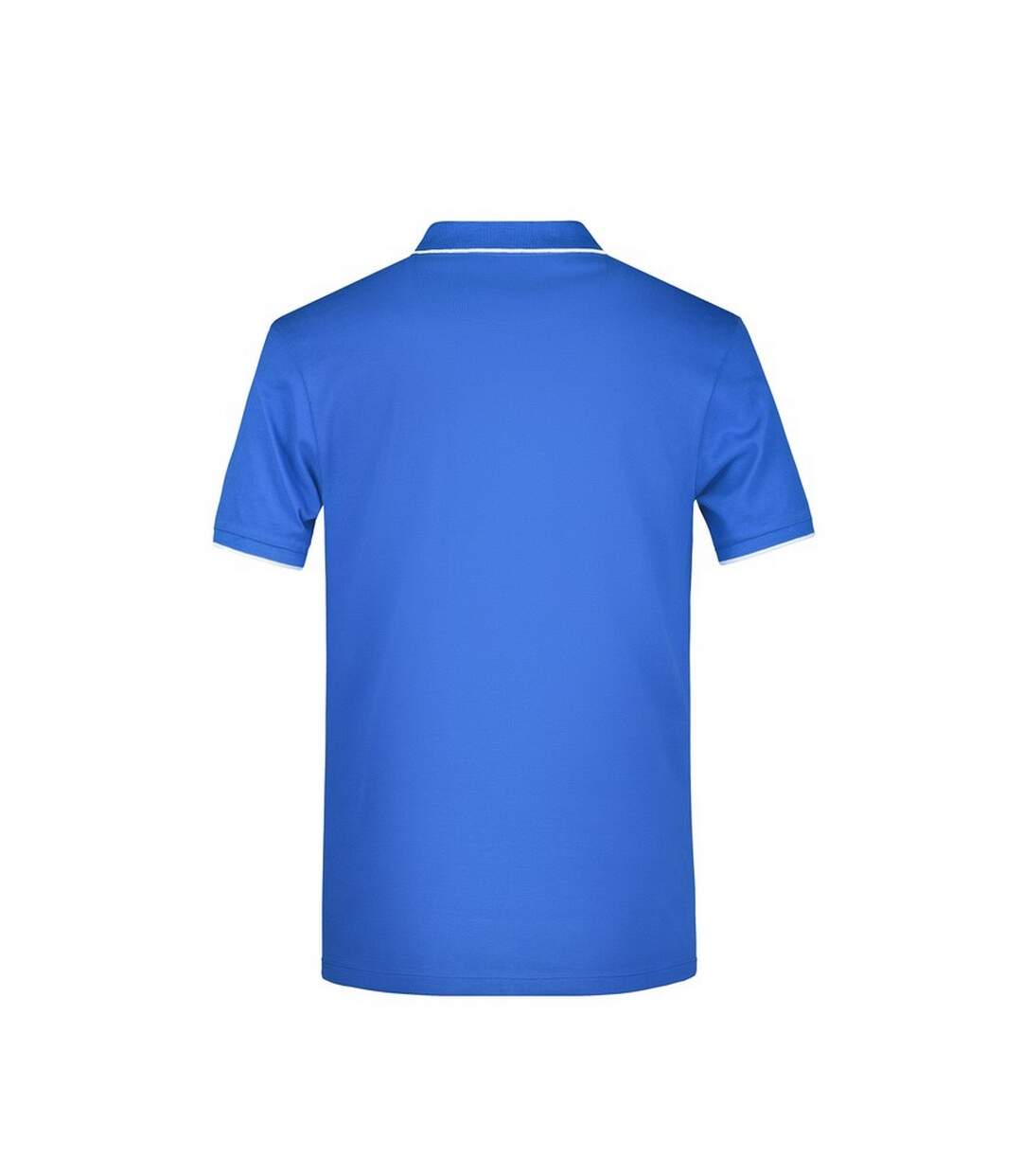 Polo Motif/style Rayures Contrastées Homme Bleu Roi Blanc James And Nicholson-2