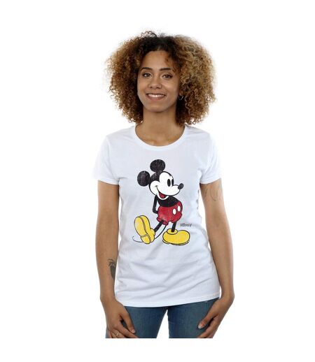 Disney T-shirt en coton Mickey Mouse Classic Kick - Femmes/Dames (Blanc) - UTBI30951