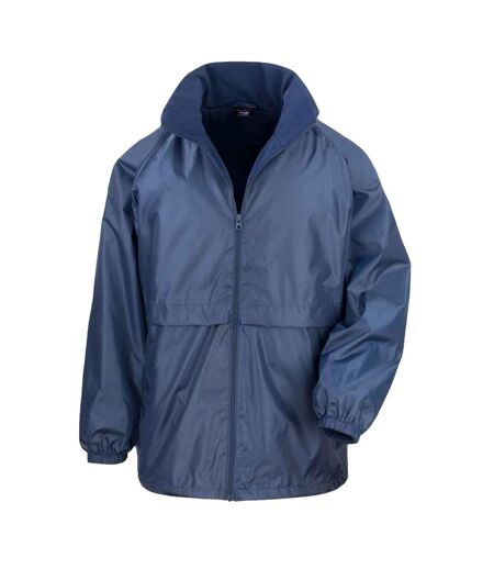 Mens microfleece lined jacket navy Result Core