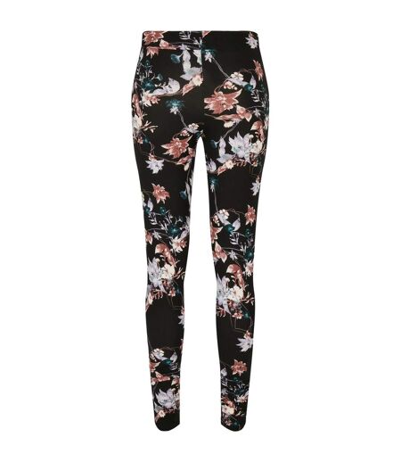 Legging Motif/style Floral Femme Noir Urban Classics