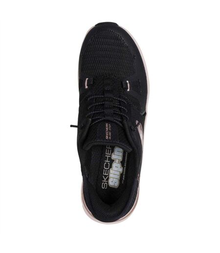 Baskets Pro Femme Noir Jaune Or Skechers