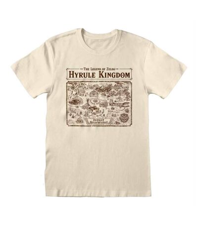 Legend Of Zelda Unisex Adult Map Of Hyrule T-Shirt (Sand)
