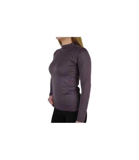 T-shirt Manches Longues Femme Violet Clair Gym Hero