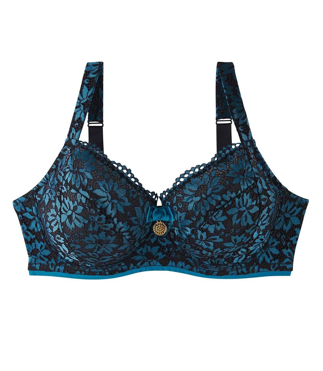 Soutien-gorge grand maintien turquoise Bergamote