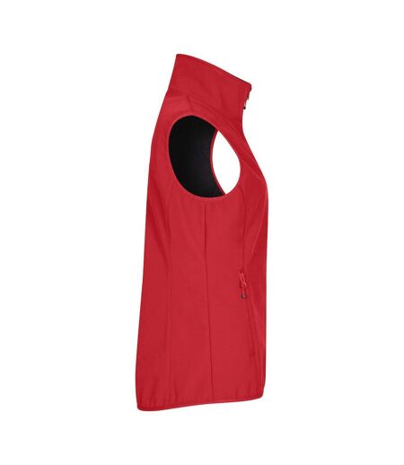 Womens/ladies Classic Softshell Body Warmer Red Clique