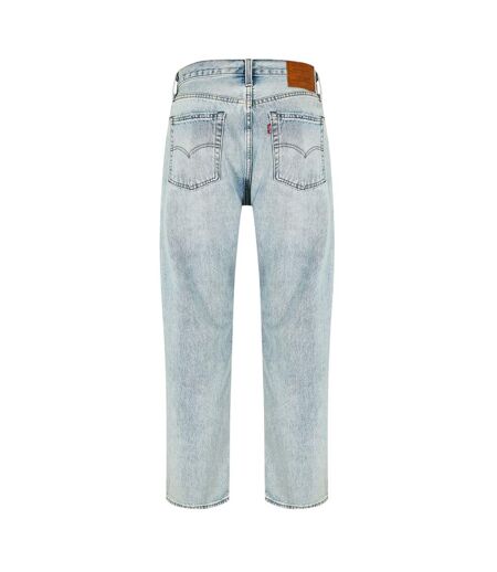Mens 555 Cotton Denim Relaxed Fit Jeans Baby Blue Levis