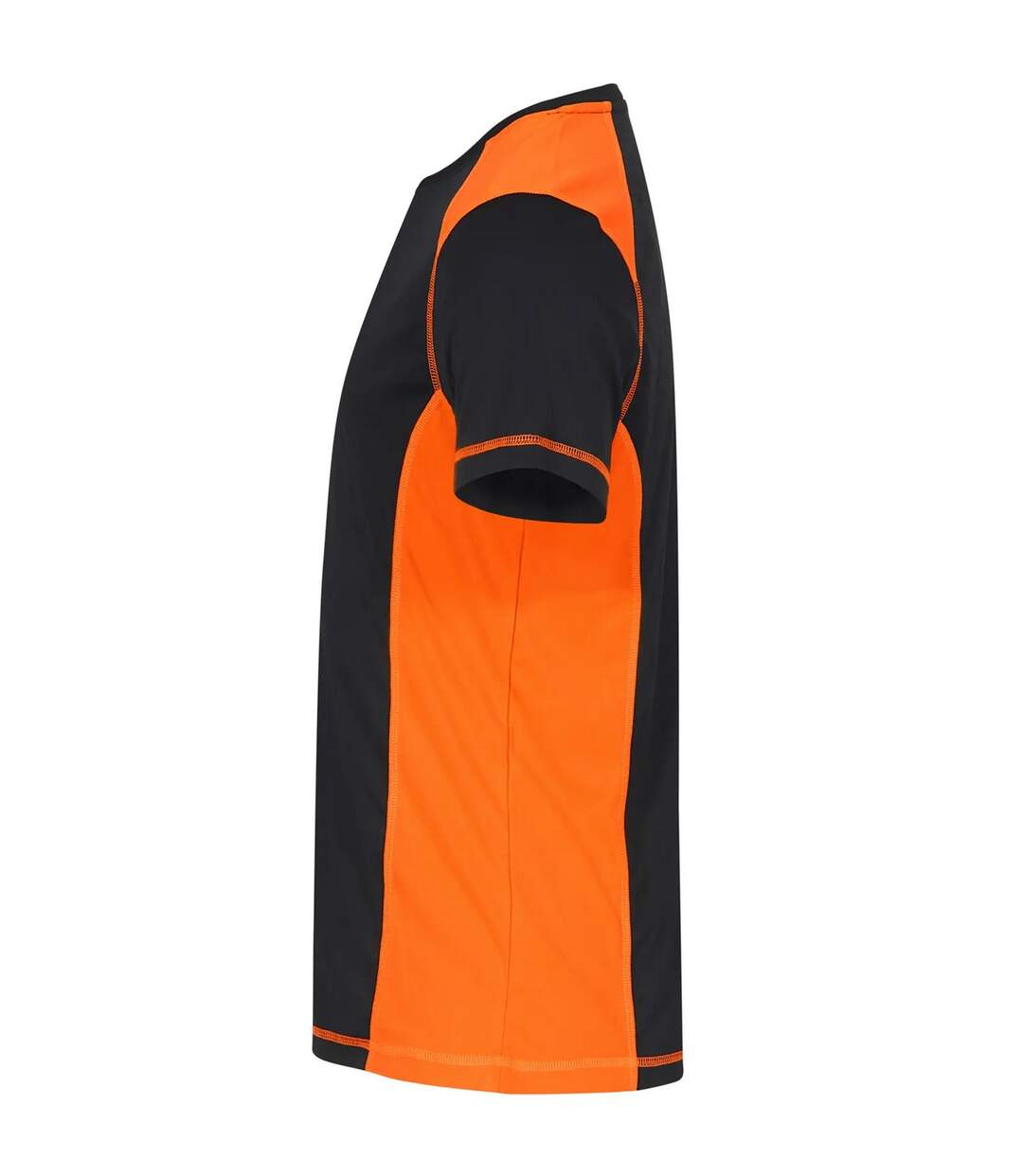 T-shirt Motif/style Panneau Contrasté Ambition Homme Orange Fluo Clique-3