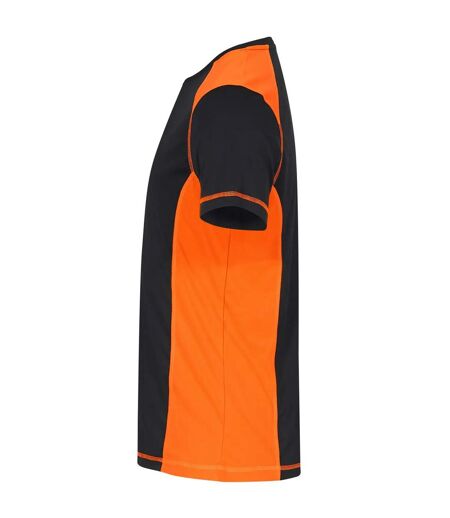 T-shirt Motif/style Panneau Contrasté Ambition Homme Orange Fluo Clique