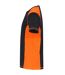 T-shirt Motif/style Panneau Contrasté Ambition Homme Orange Fluo Clique-3