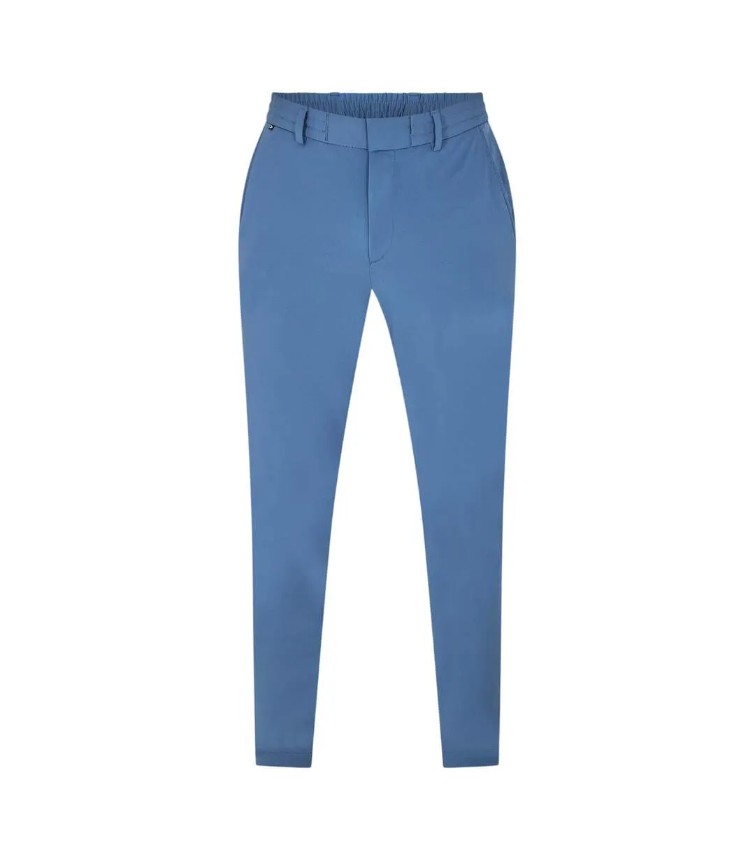 Mens Genius Elasticated Waist Slim Chinos Blue Boss-1