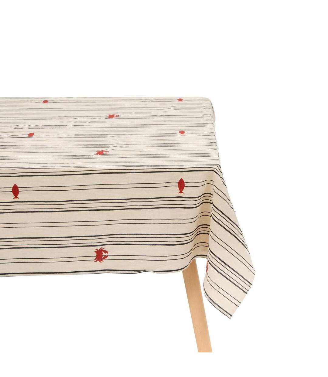 Nappe Brodée Océania 150x250cm Beige-1