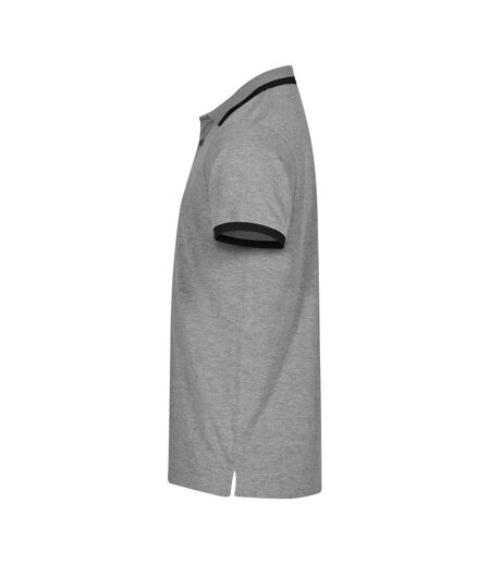 Mens Austin Polo Shirt Grey Melange Clique