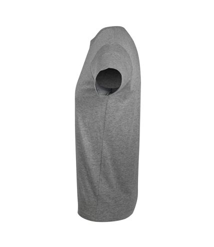 SOLS Mens Regent Slim Fit Short Sleeve T-Shirt (Grey Marl) - UTPC506