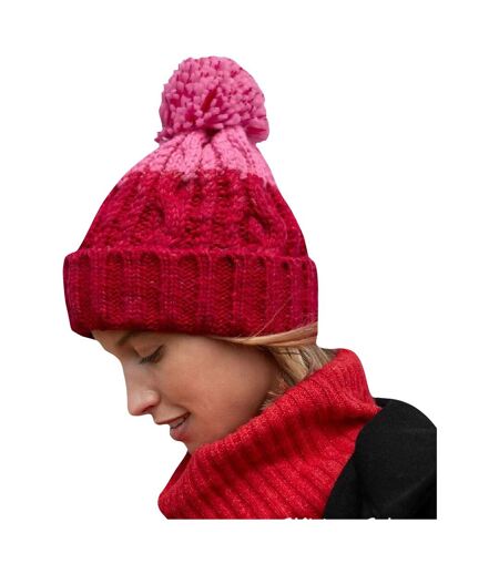 Unisex Adults Apres Cuffed Beanie Classic Red True Pink Beechfield