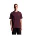 Mens Small Logo Cotton T-shirt Burgundy Lyle & Scott-1