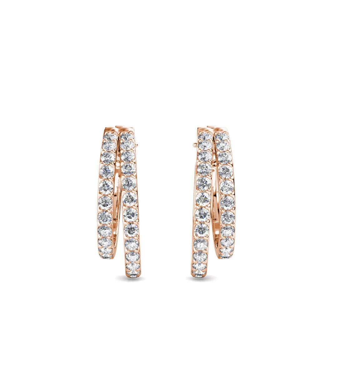 Boucles d'oreilles Duo Circlet, Cristal d'Autriche