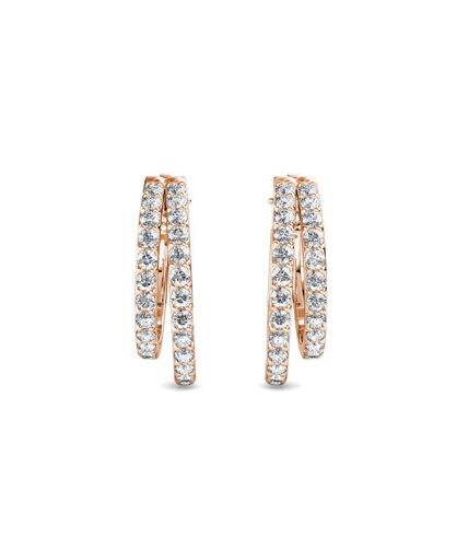 Boucles d'oreilles Duo Circlet - Cristal d'Autriche