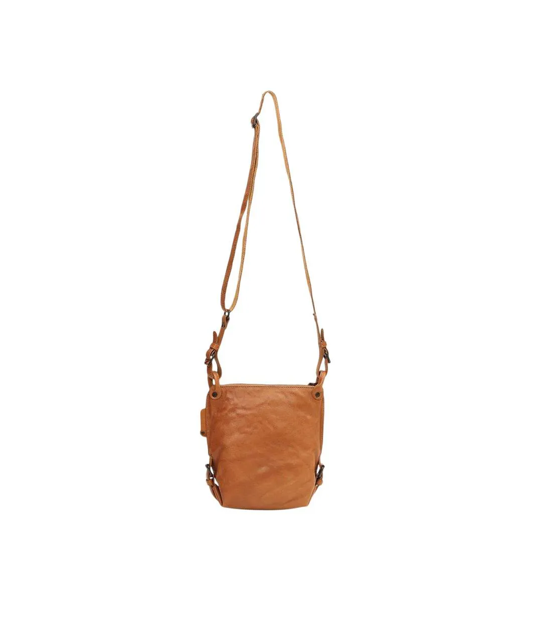 Mrs. Chocolate Cookie Leather Crossbody Bag One Size Caramel Aunts & Uncles-2