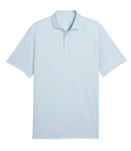 Mens Cloudspun Polo Shirt White Blue Puma