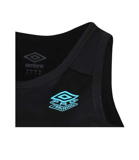 Womens/ladies Ptf Racerback Tank Top Black Umbro