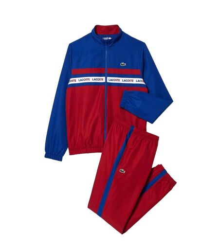 Mens Tennis Tracksuit Blue Red Lacoste