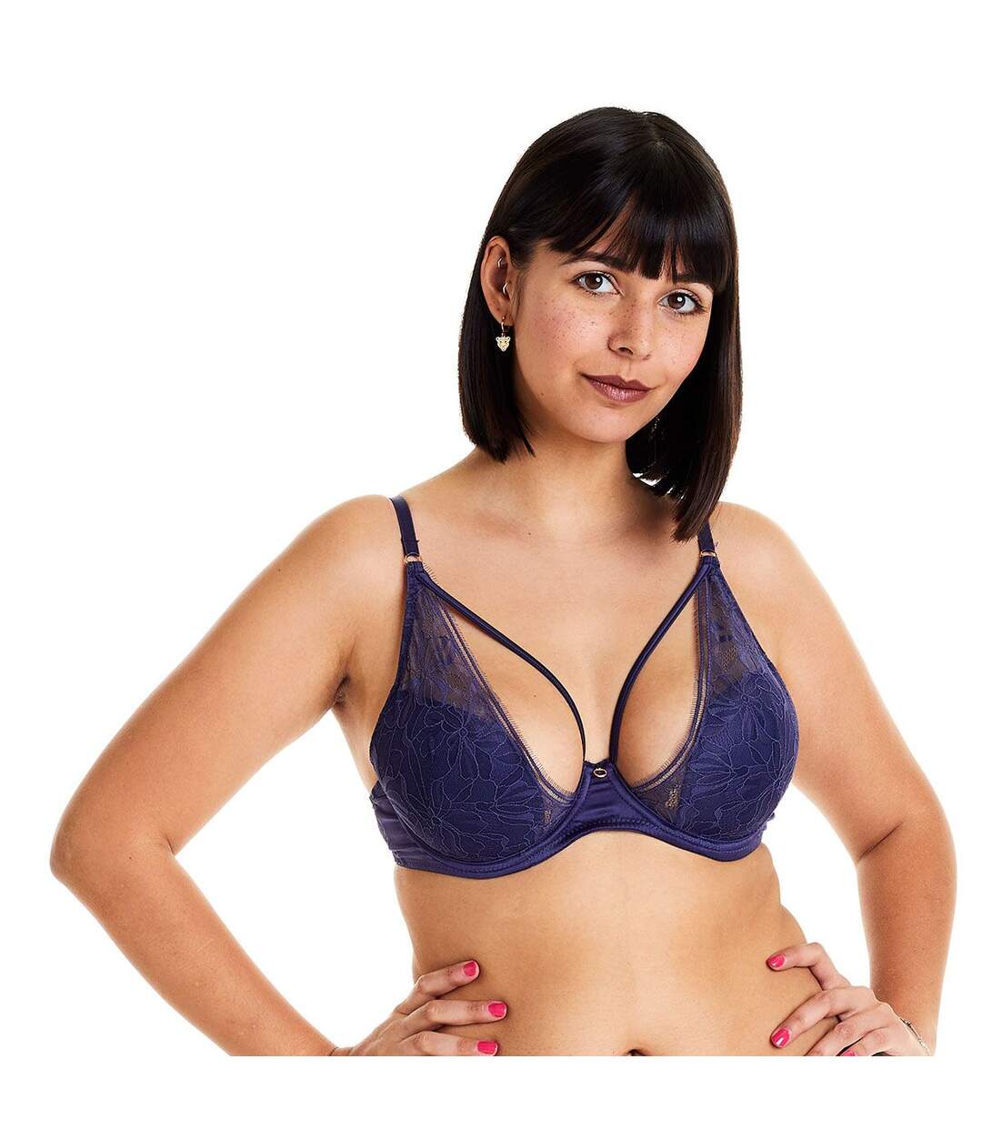 Soutien-gorge ampliforme coque moulée bleu Diabolique