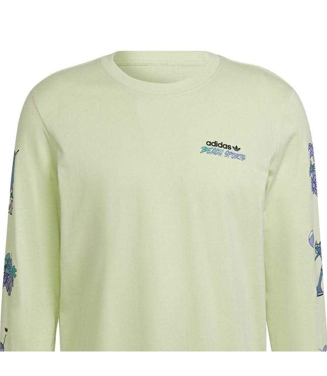 T-shirt Manches Longues Motif/style Imprimé Graphique Stoked Homme Vert Adidas-2