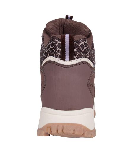 Womens/ladies adventurer printed waterproof walking boots light brown Mountain Warehouse