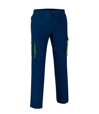 Pantalon de travail homme - THUNDER - navy et vert lime