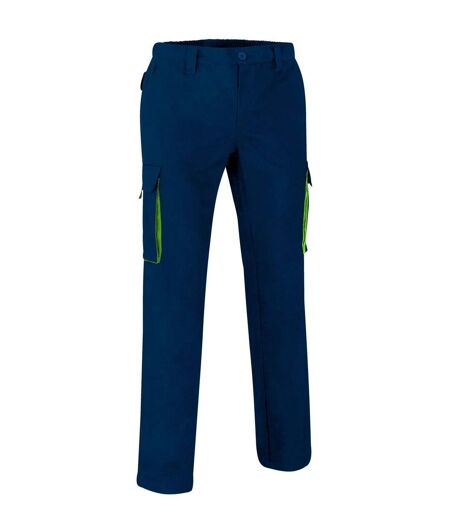Pantalon de travail homme - THUNDER - navy et vert lime
