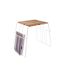 Table d'appoint range magazine design Wired - L. 46 x H. 41 cm - Blanc