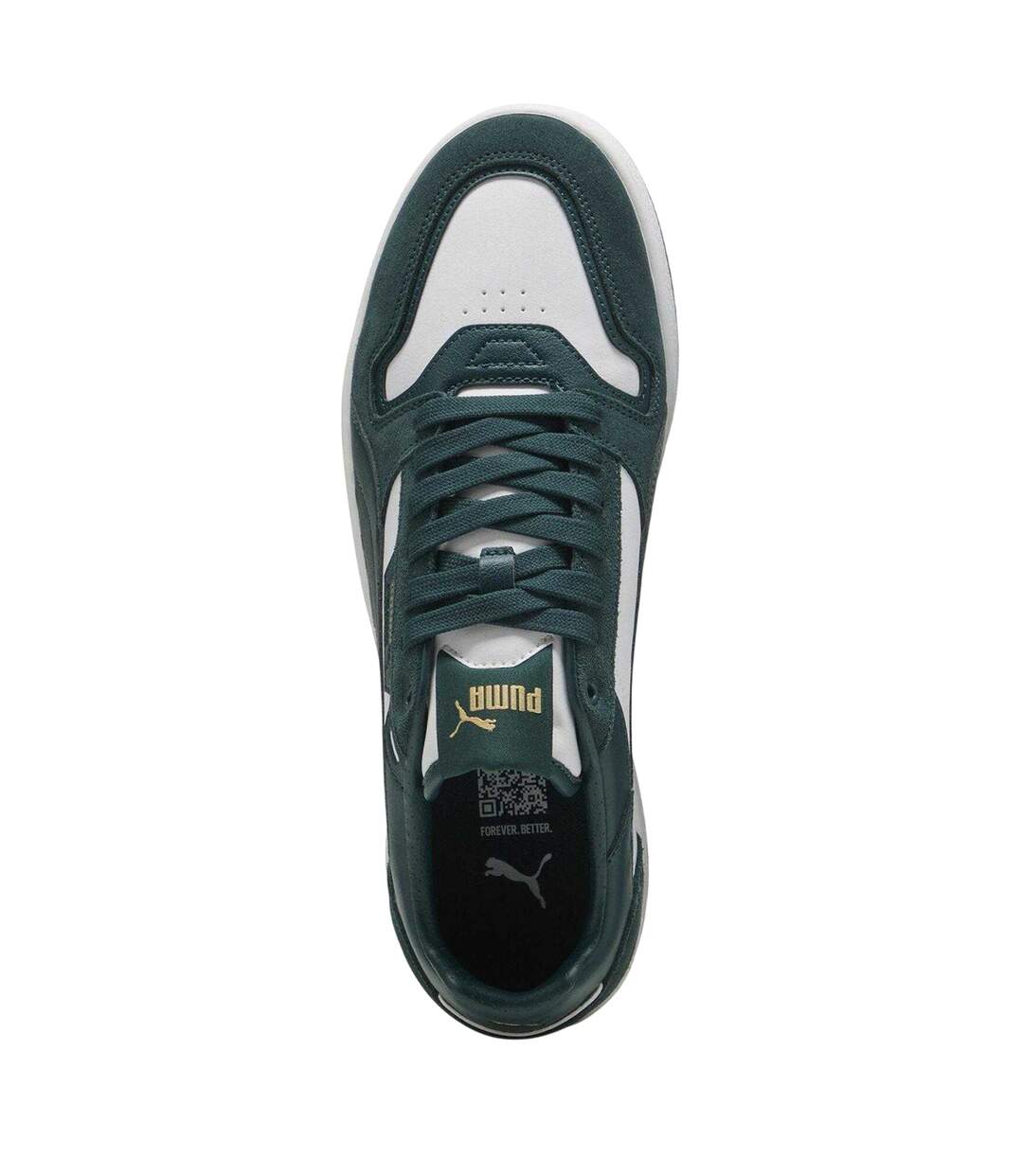 Baskets Court Classic Femme Blanc  Vert Puma-4