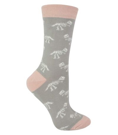 Miss Sparrow - Ladies Dinosaur Patterned Novelty Bamboo Socks