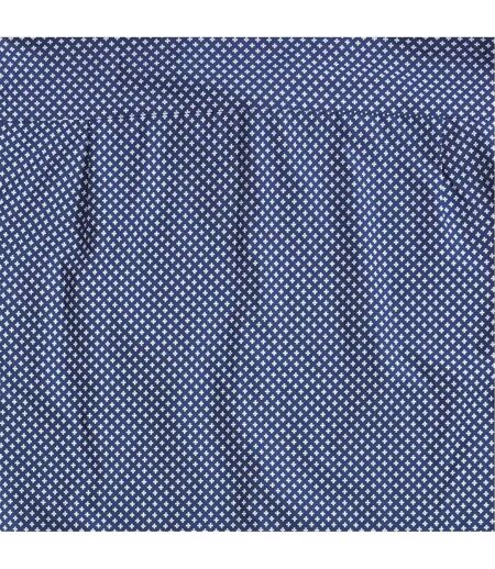 Chemise Manches Courtes Homme Bleu Marine Blanc Fabric