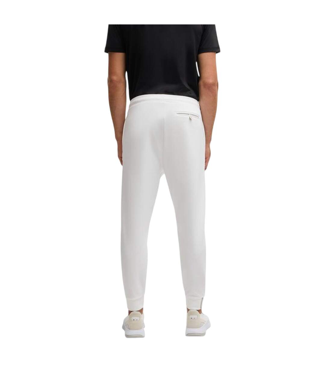 Mens Hadiko Wordmark Slim Joggers White Boss-3