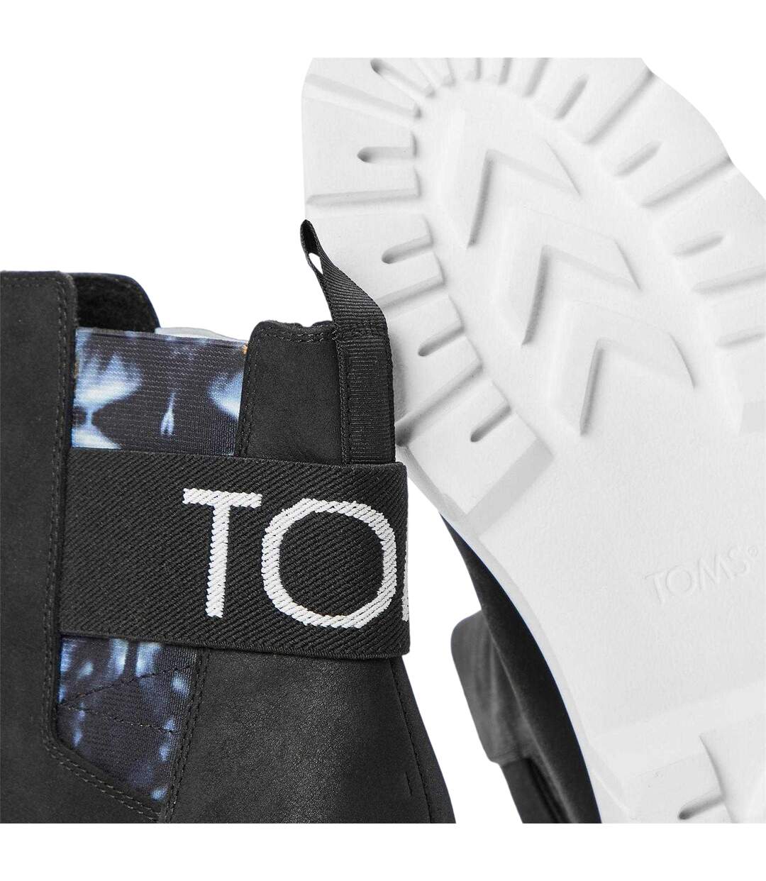 Womens/ladies Logo Leather Low Cut Boots Black Toms-4
