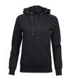 Tee Jays Womens/Ladies Raglan Hooded Sweatshirt (Black)