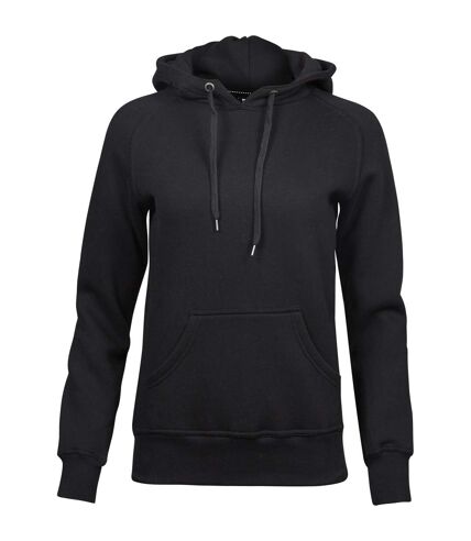 Tee Jays Womens/Ladies Raglan Hooded Sweatshirt (Black) - UTPC3427