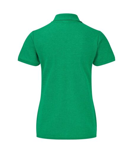 Fruit Of The Loom Womens Lady-Fit 65/35 Short Sleeve Polo Shirt (Heather Green) - UTBC384