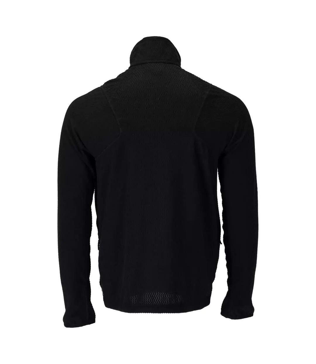 Mens Customised Patterned Fleece Jacket Black Mascot-2