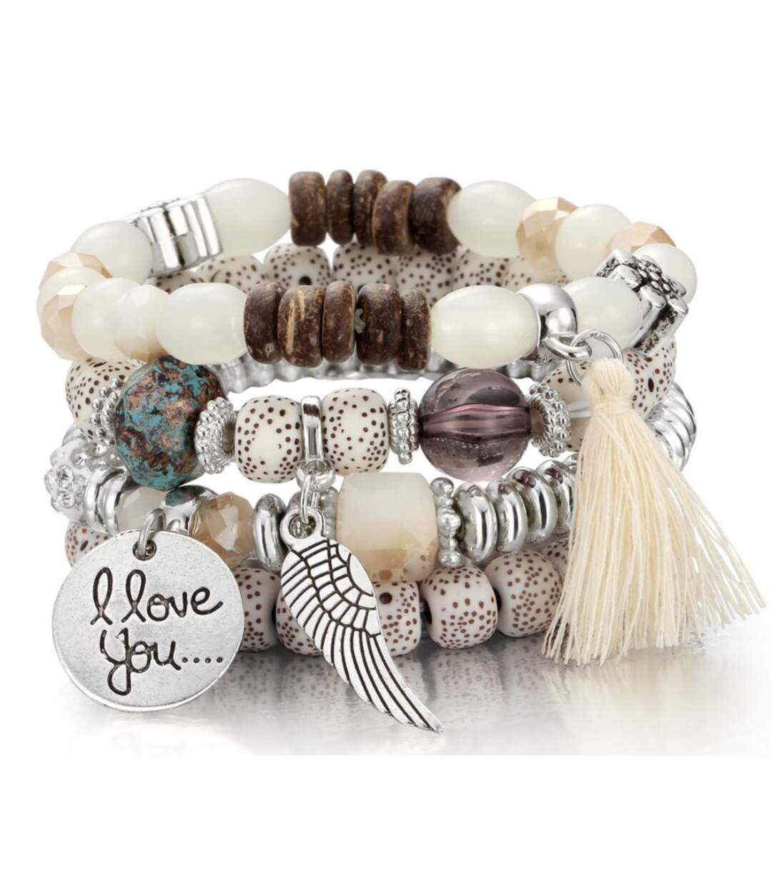 Bracelet Amour et Fantaisies Blanc-1