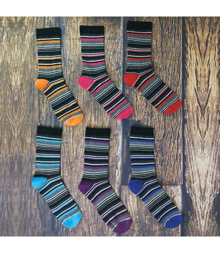 Mens 12 Pairs Cotton Rich Formal Dress Coloured Socks