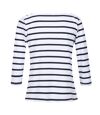 Regatta - T-shirt POLEXIA - Femme (Blanc / Bleu marine) - UTRG6921