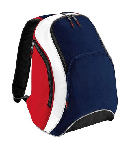 Sac à dos 21 litres taille unique bleu marine/rouge/blanc Bagbase