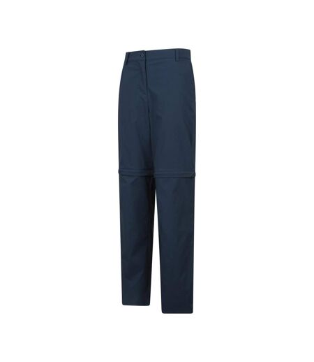 Pantalon Uni Et Extensible 2-en-1 Delta Femme Bleu Marine Mountain Warehouse