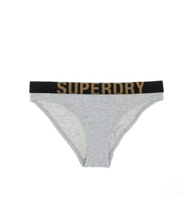 Culotte Grise Femme Superdry Logo Brief - M